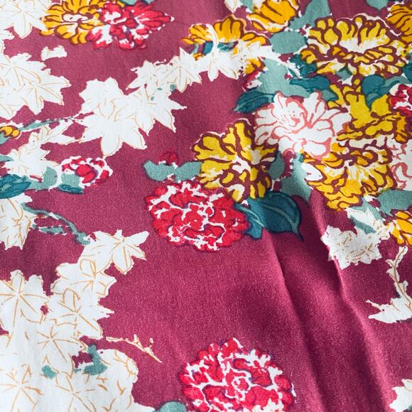 Anthropologie Ett Twa Schuyler Pant Wide Leg Rose Pink Floral Size Large Boho - Picture 6 of 8